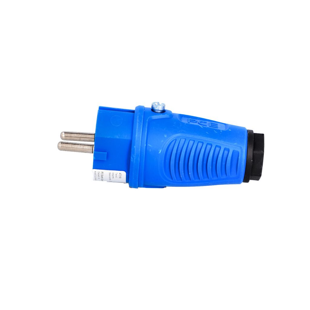 PCE Schutzkontakt-Stecker Vollgummi IP54 blau