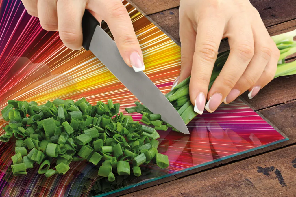 Tagliere Double Face In Acciaio Inox E Paglia Di Grano – Antigraffio, Con Bordi Antiscivolo E Scanalatura