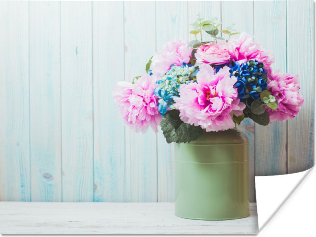 MuchoWow Poster Blumen - Farben - Stilleben 40x30 cm - Plakate für die Wände - Poster Wohnzimmer