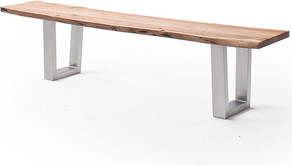 Esszimmer Sitzbank mit 200 cm Breite, Akazie massiv, natur lackiert - COSENZA-06