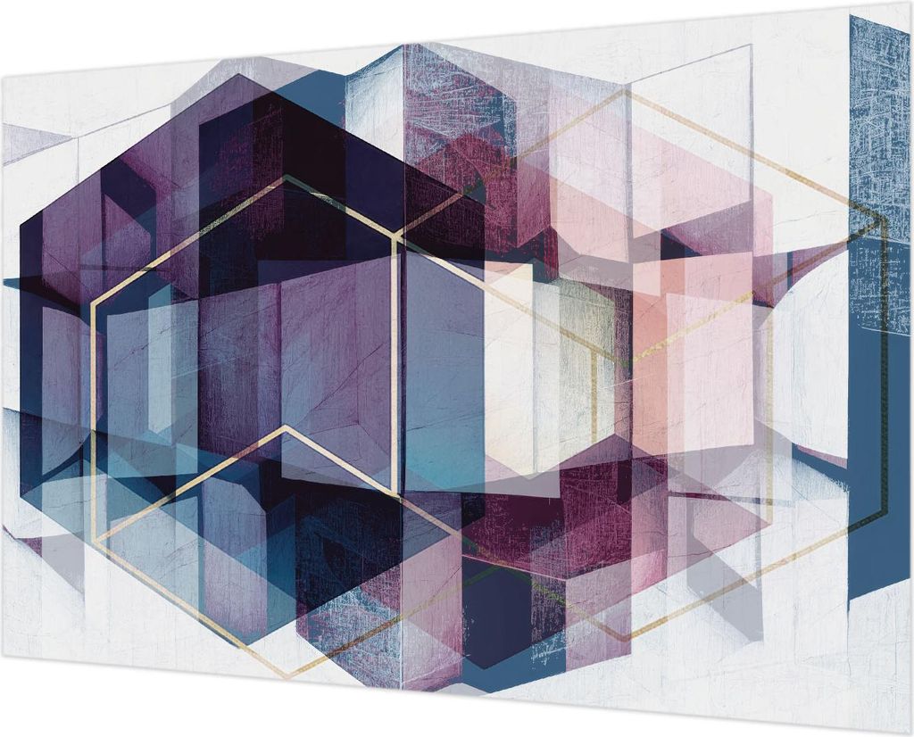 Wandtapete - Dekorative Tapete für Wohnzimmer - Tapetenfolie für Wanddekoration - 152x104 cm - Geometrische Würfel