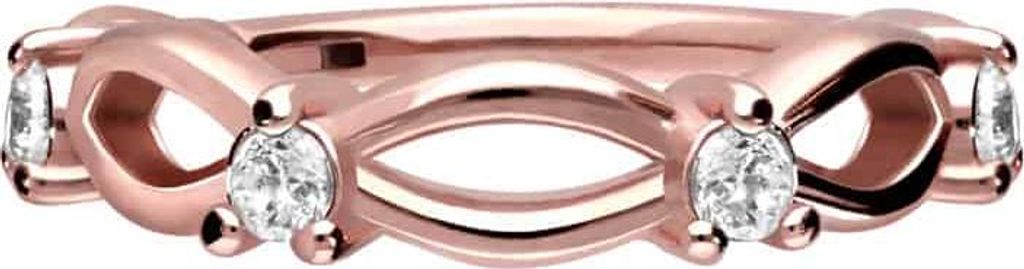 Ohrpiercing, Nasenpiercing, Septum Piercing Chirurgenstahl Segmentring Clicker DOPPELT GEDREHT + KRISTALLE RoséGold Innendurchmesser: 10 mm