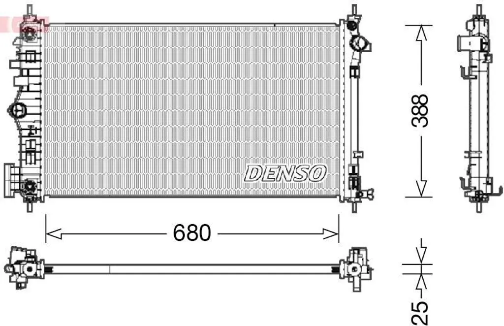 Radiateur DENSO DRM15007 pour Opel Insignia A G09 - OE 13241722 Fiable