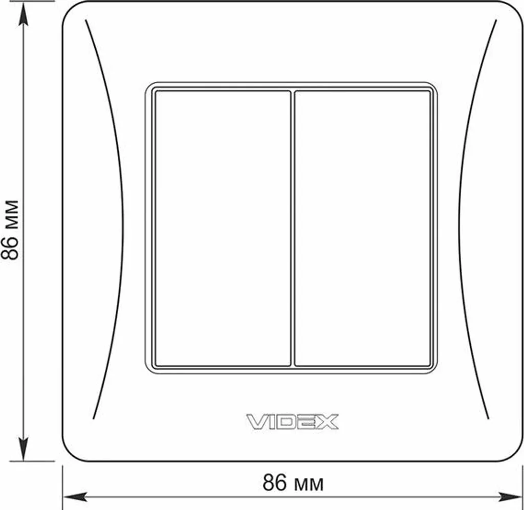 Interrupteur 2 voies blanc VIDEX BINERA IP20 design sobre et moderne