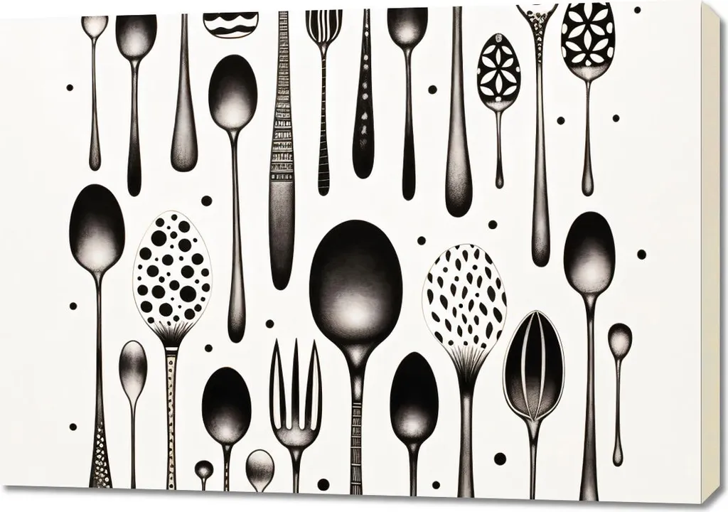 Décoration murale restaurant Les outils du goût 100x70 cm grand format