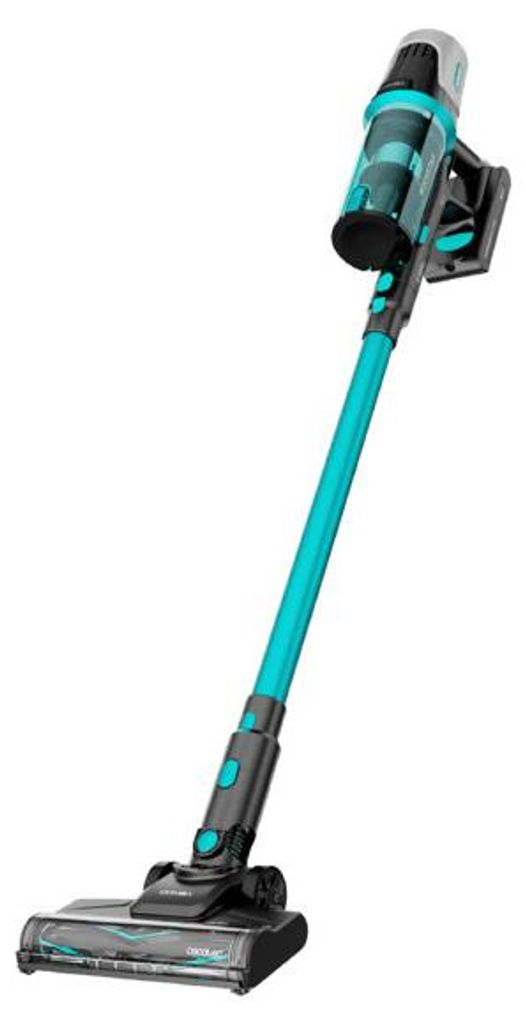 A cordless stick vacuum cleaner is shown against a white background.