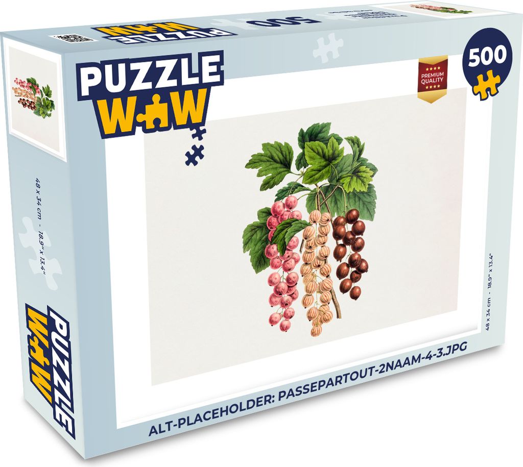 MuchoWow Puzzle 500 Teile Obst - Weinlese - Blätter - 500 Teile - Kinder - Selberbauen - Puzzlespiele