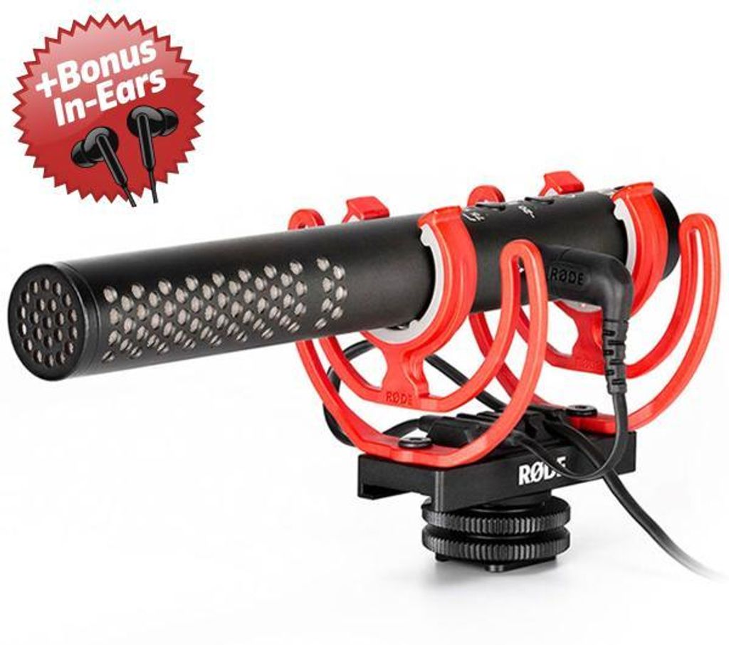 Rode Videomic NTG Kamera-Mikrofon + Bonus In-Ear Kopfhörer