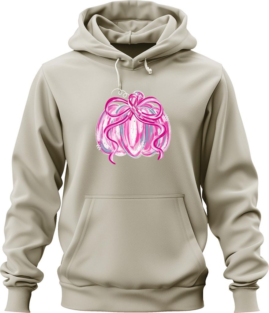 Brustkrebs Rosa Schleife Kürbis Herbst Halloween Bewusstsein Pink Uni Hoodie Kapuzenpullover, Natur, S