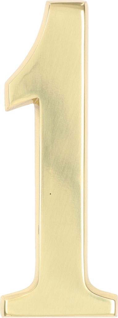 KOTARBAU® 3D Hausnummer Ziffer"1“ aus Messing 20 cm Produktbild 