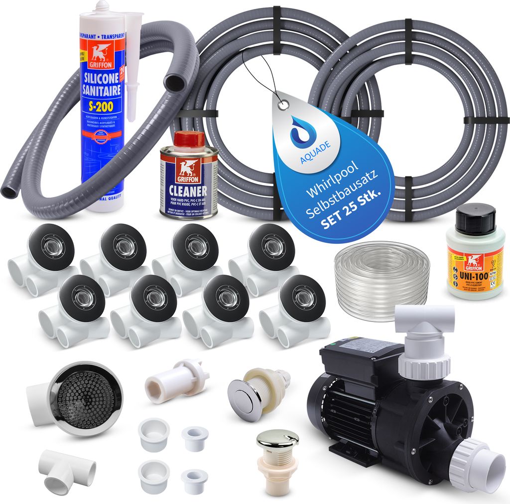 Bausatz Whirlpool Set Pumpe Lüftregler Schlauch Produktbild 1