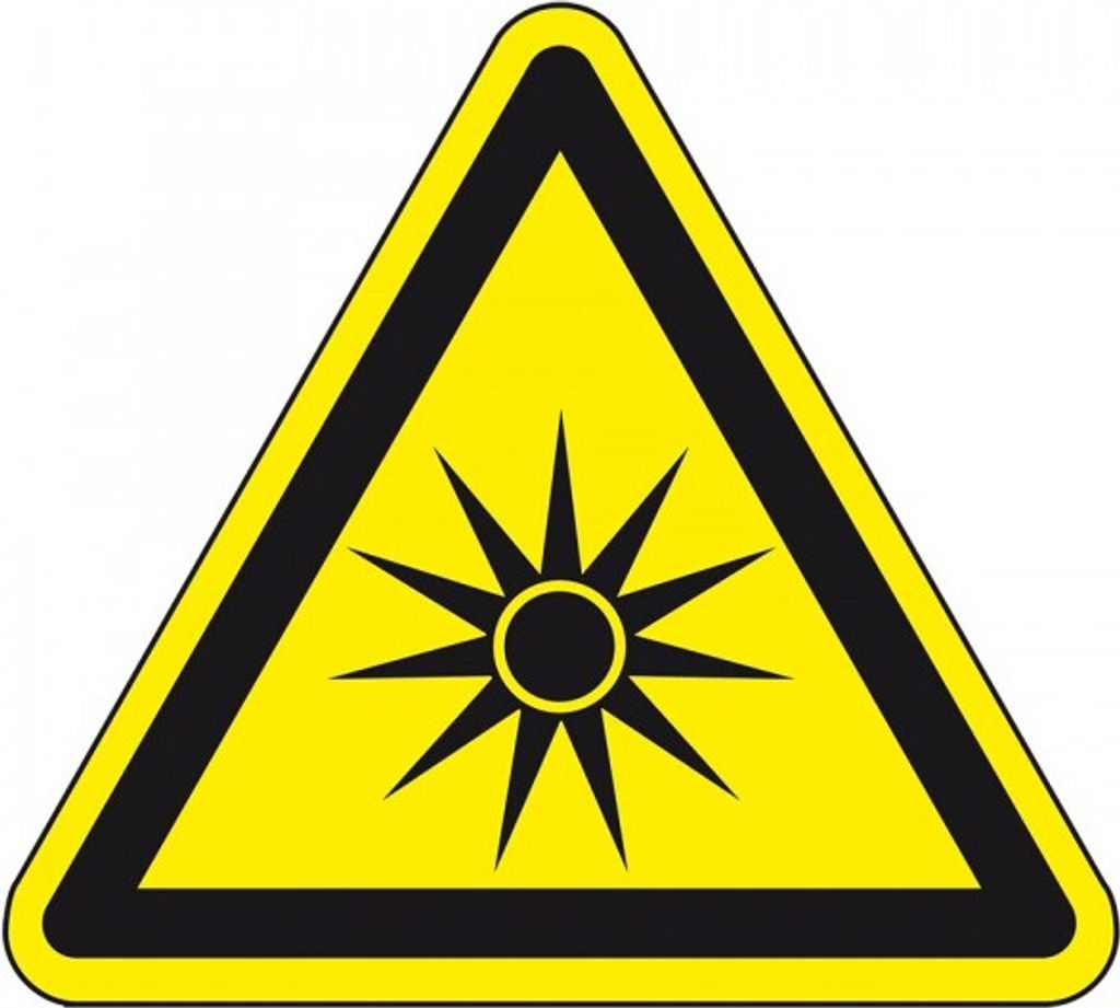 Dreifke Aufkleber I Warnschild Warnung vor optischer Strahlung, Folie, selbs...