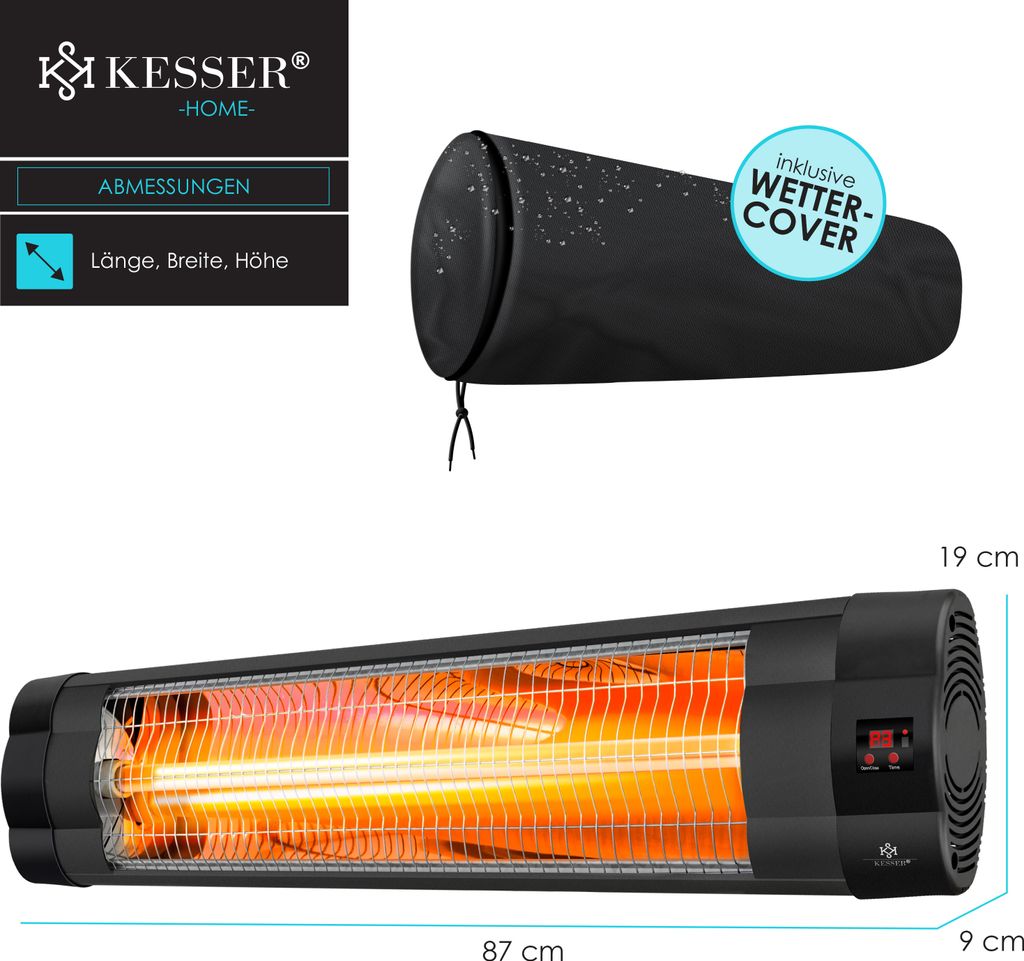 KESSER® Infrarotstrahler 2500 Watt Infrarot Heizstrahler Produktbild 5