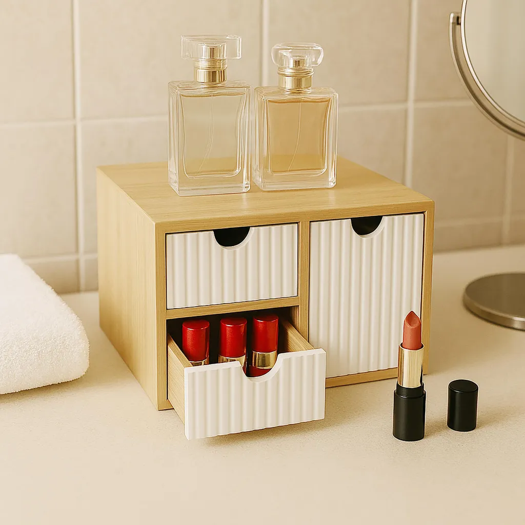 Cassetto Organizer Relaxdays Bambù Scanalato | Ordine Immediato - 3
