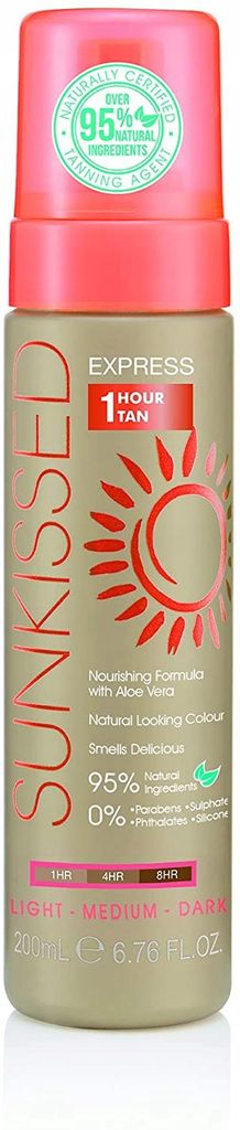 Sunkissed Express 1 Hour Tan Samoopaľovací prípravok 200ml Obrázok produktu 