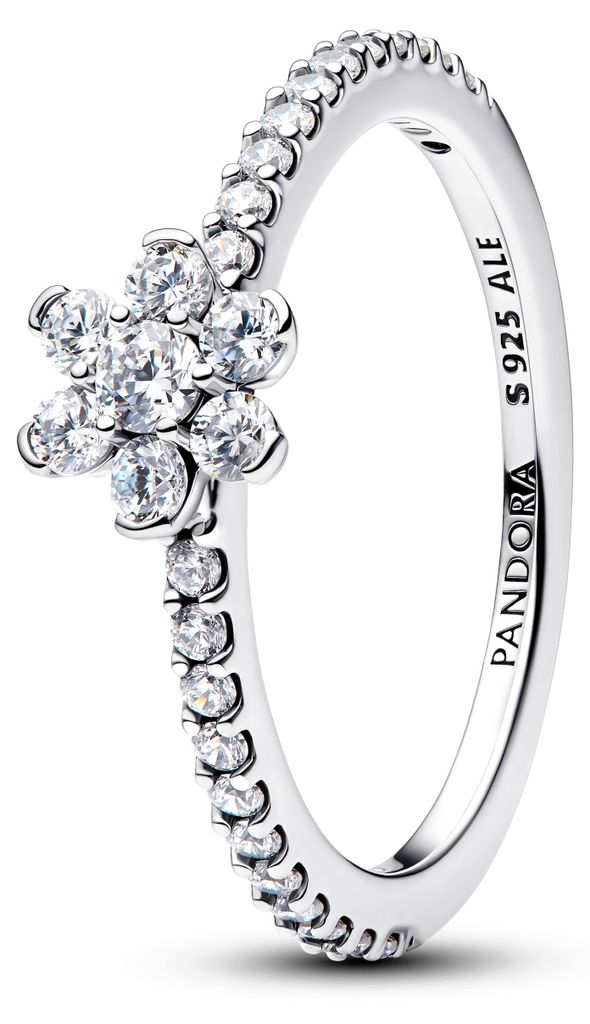 Funkelnder Blumenring für Damen, 925er Silber von PANDORA Produktbild 