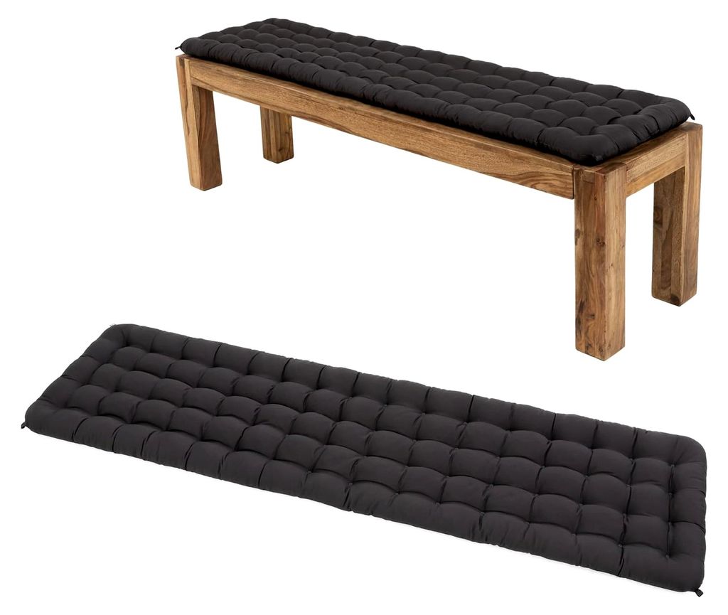Sitzauflage 180x40 cm - Bequeme Bankauflage, 5 cm Dick - Waschbar bis 95°C, Orthopädisch, Wetterfest - Hergestellt in Deutschland