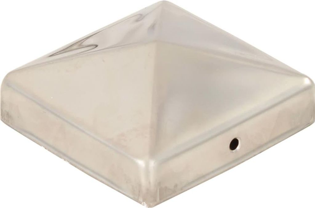vidaXL Pfostenkappen 6 Stk. Pyramide Edelstahl 81 x 81 mm Produktbild 