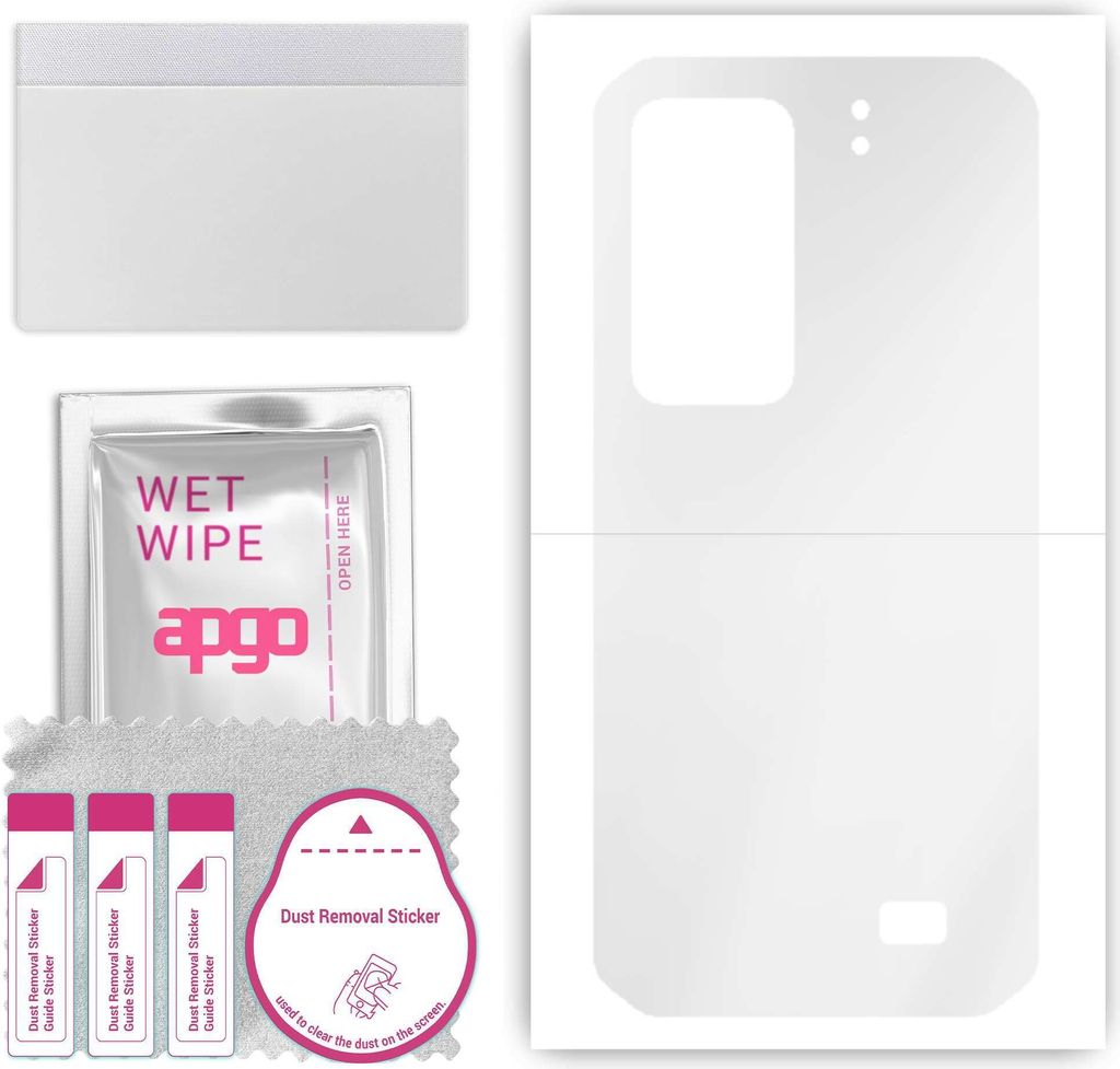 apgo Rückseite Schutzfolie, klar, kompatibel mit Ulefone Armor 11T, Hinten Hydrogel-Displayschutzfolie mit Positionierhilfe, kratzfest, einfache M...
