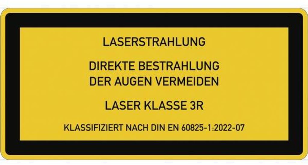 Dreifke® Aufkleber LASER KLASSE 3R DIN 60825-1, Textschild, Produktbild 