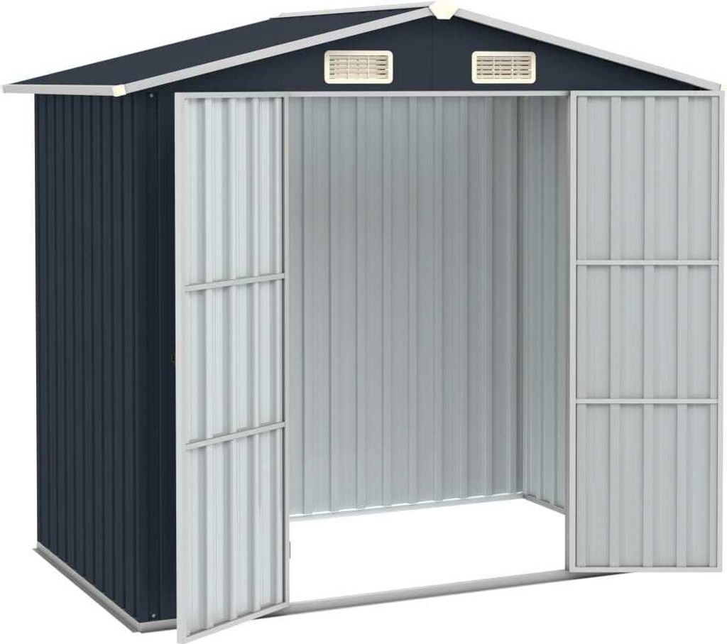 vidaXL Szopa narzędziowa antracyt 205x129x183 cm Stal Zdjęcie produktu 