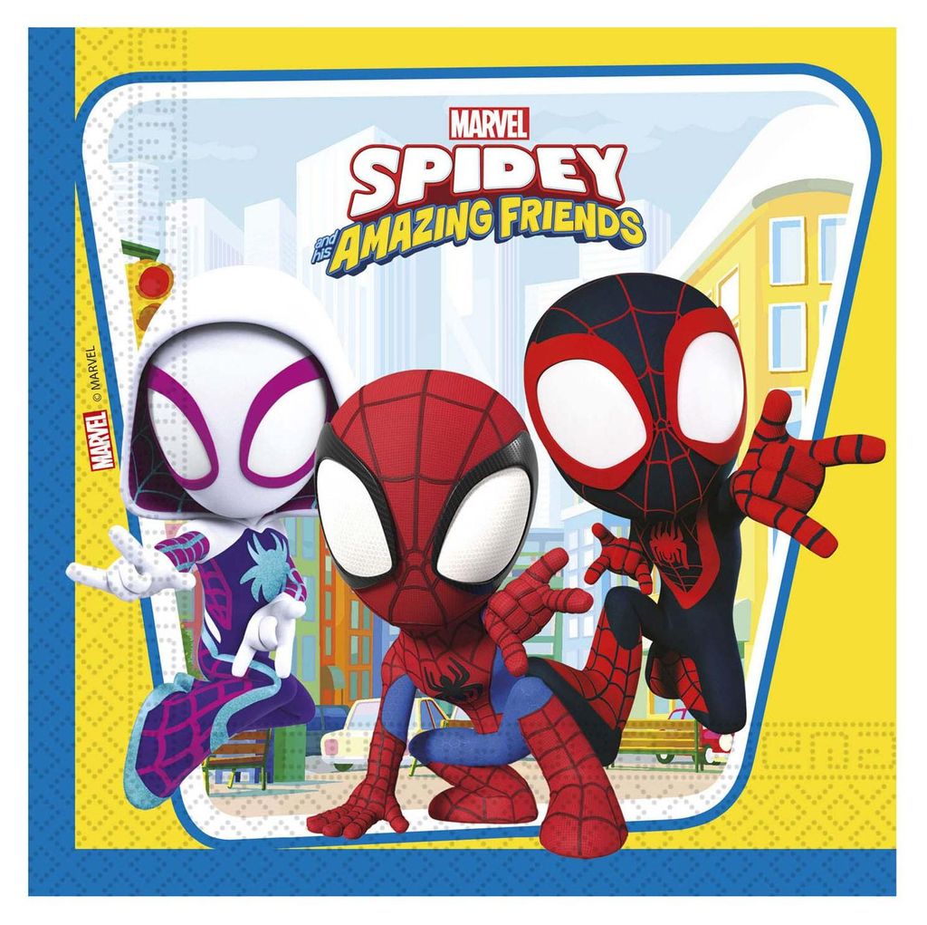 Servietten Spidey 20Stk/33x33cm Produktbild 