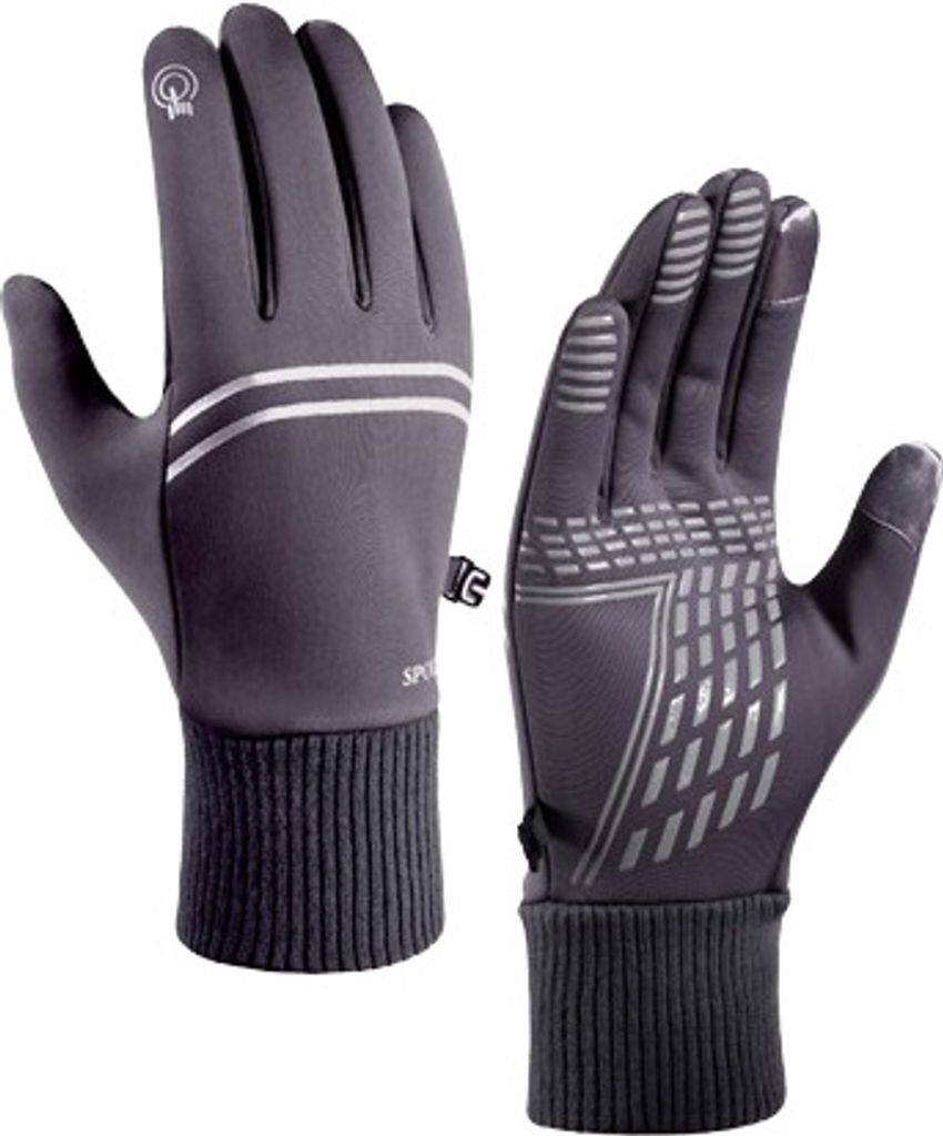 INF Warme wasserdichte und winddichte Skihandschuhe Grau Produktbild 