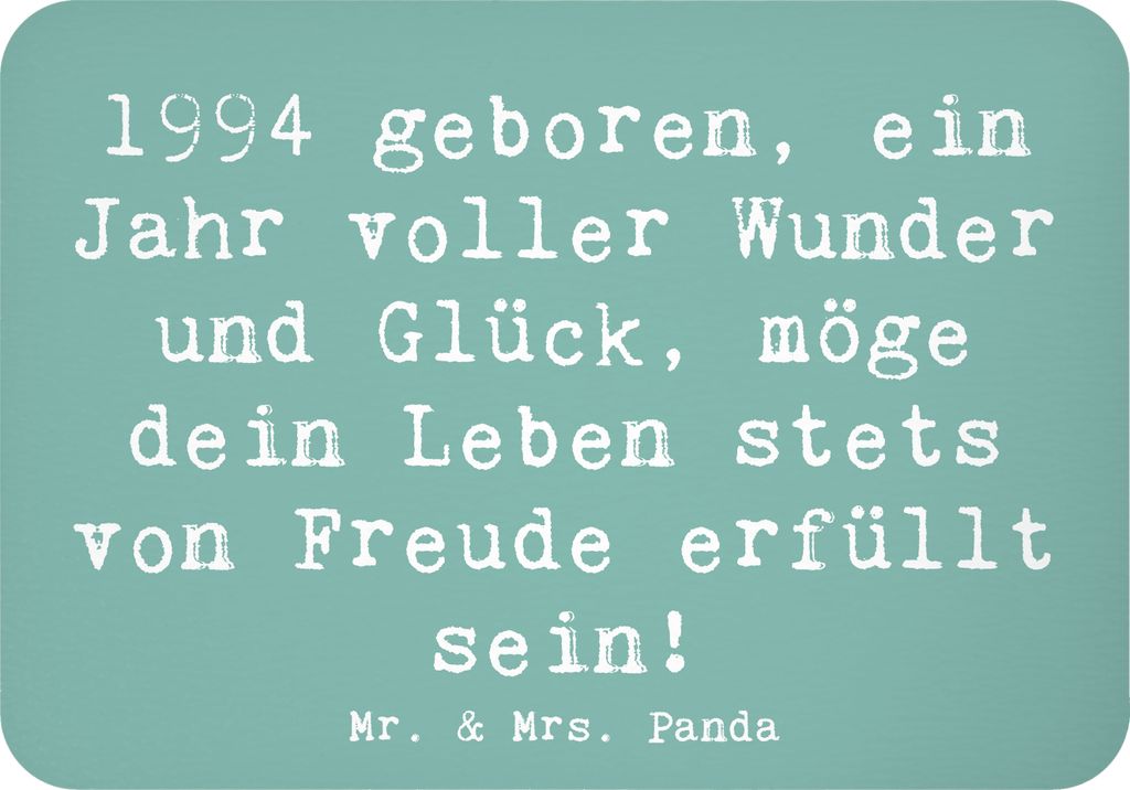 Mr. & Mrs. Panda magnet Spruch 1994 Geburtstag - Meeresbrise - Geschenk, Notizhalter, Jahr voller Wunder, haftmagnet, Glückwunsch, zettelhalter, H...