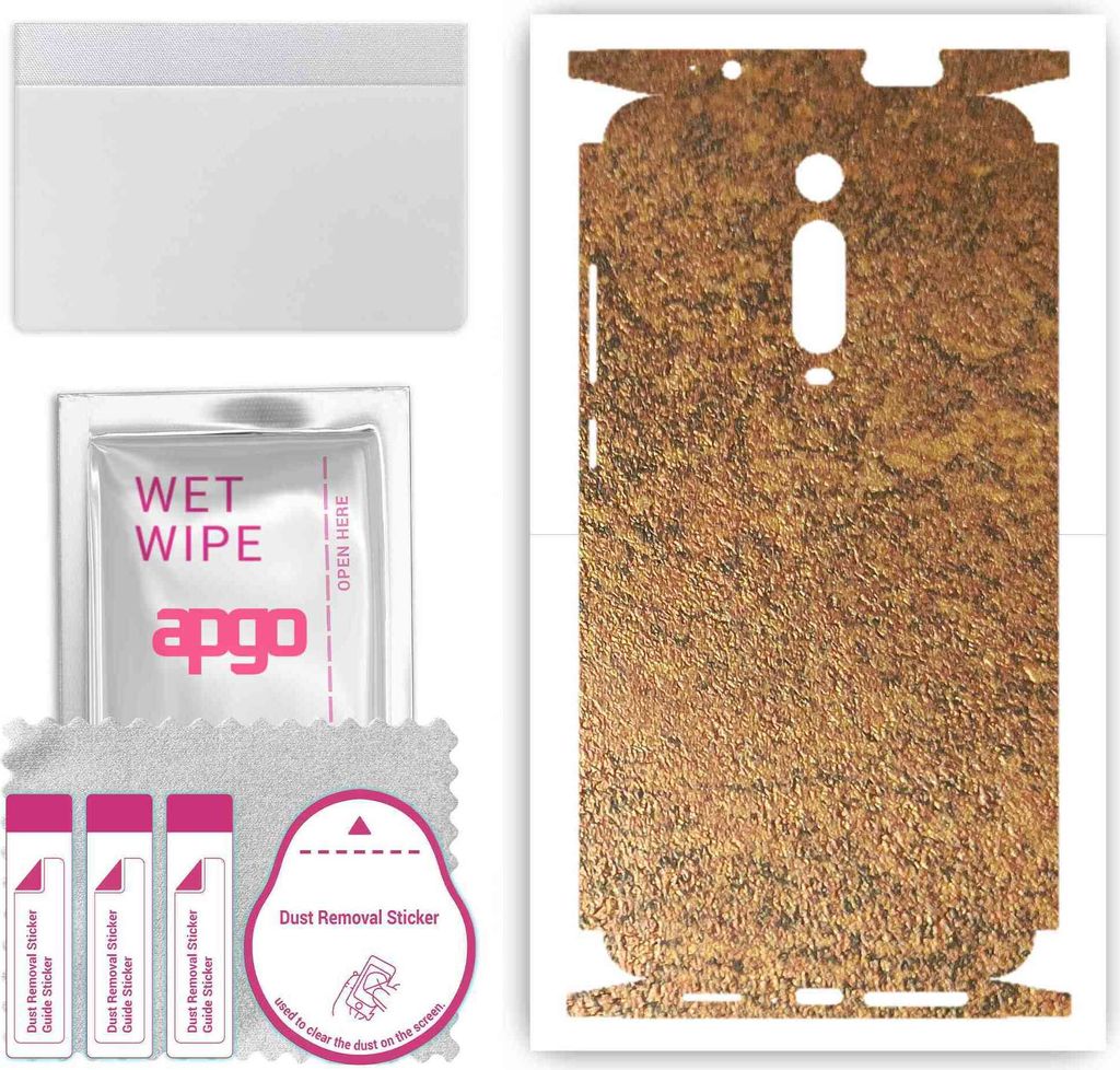apgo Rückseite + Seiten Schutzfolie, Skin, kompatibel mit Xiaomi Redmi K20 Pro, Hinten Displayschutzfolie aus Vinylfolie, kratzfest, einfache Mont...