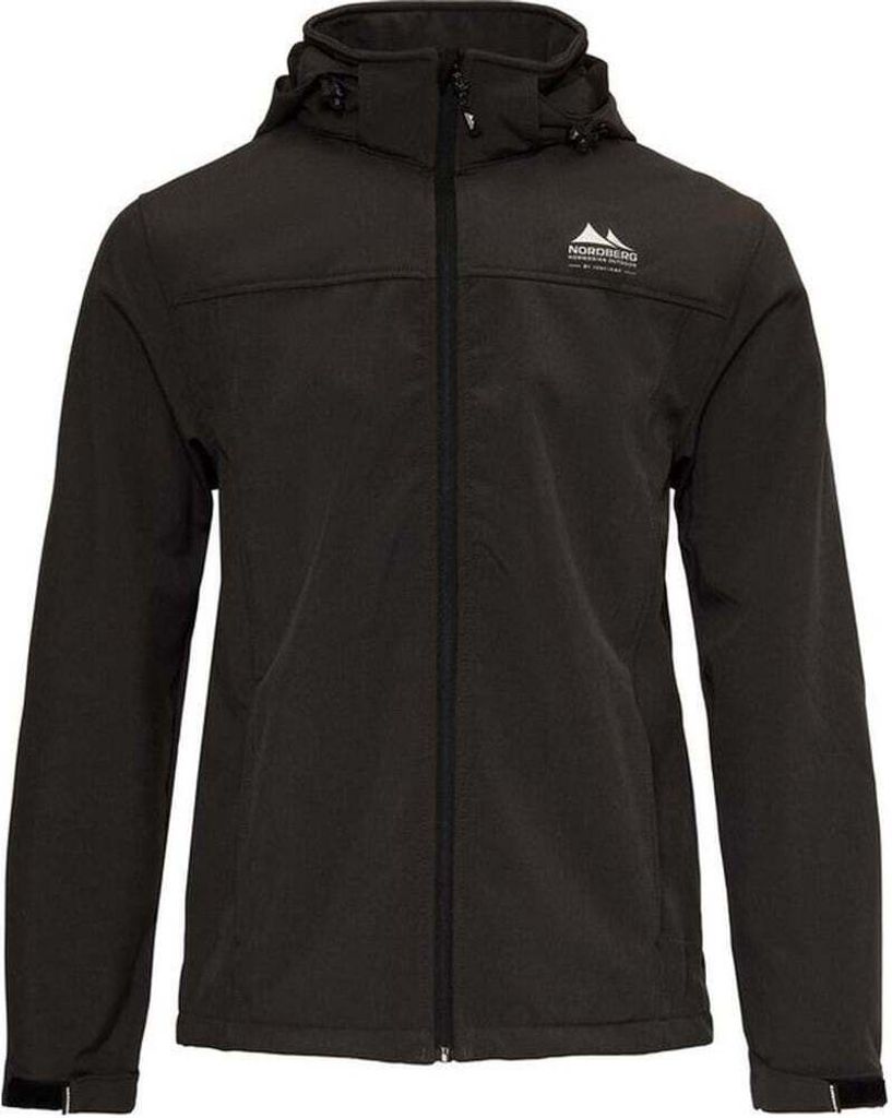 Nordberg Kjeld - Softshell Outdoor Sommerjacke Herren - Schwarz Melange - Größe XXL