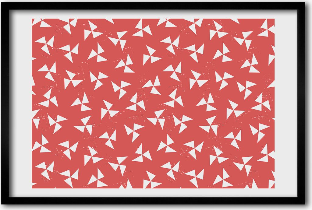 Bild 60x40 MDF-Rahmen, Wandkunst geometrischer Hintergrund