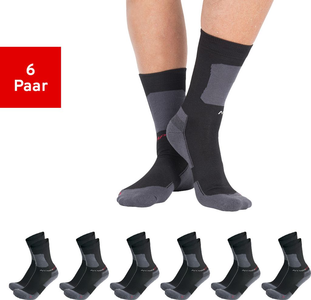 Nordcap 6er Pack Allround-Sportsocken hoch mit raffinierten Produktbild 