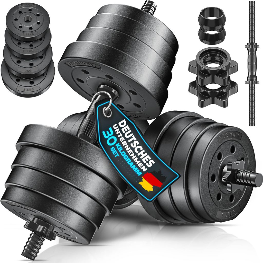 RE:SPORT Set di manubri a 2 pezzi regolabile da 30 kg | Set Immagine del prodotto 