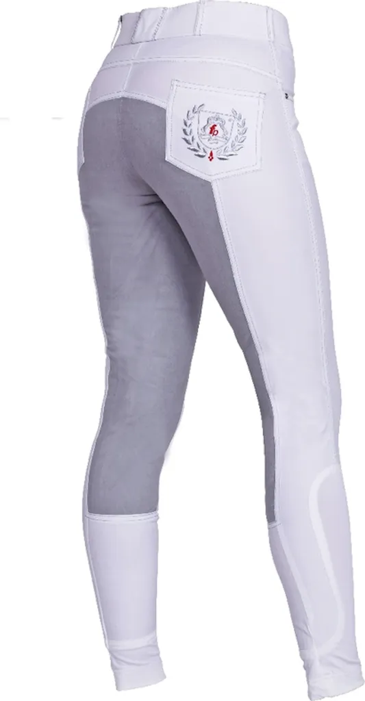 Pantalon Équitation de Concours Fairplay Roxana Blanc et Gris Taille 36 Femme