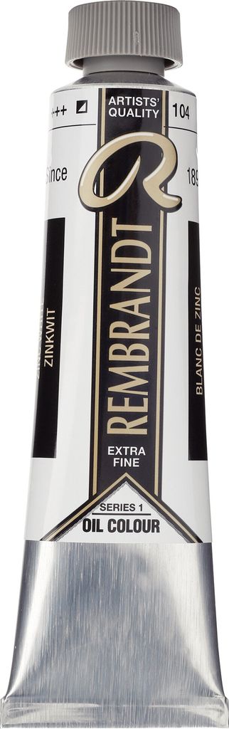 Rembrandt Ölfarbe Tube 40 ml Zinkweiß (Safloröl) 104