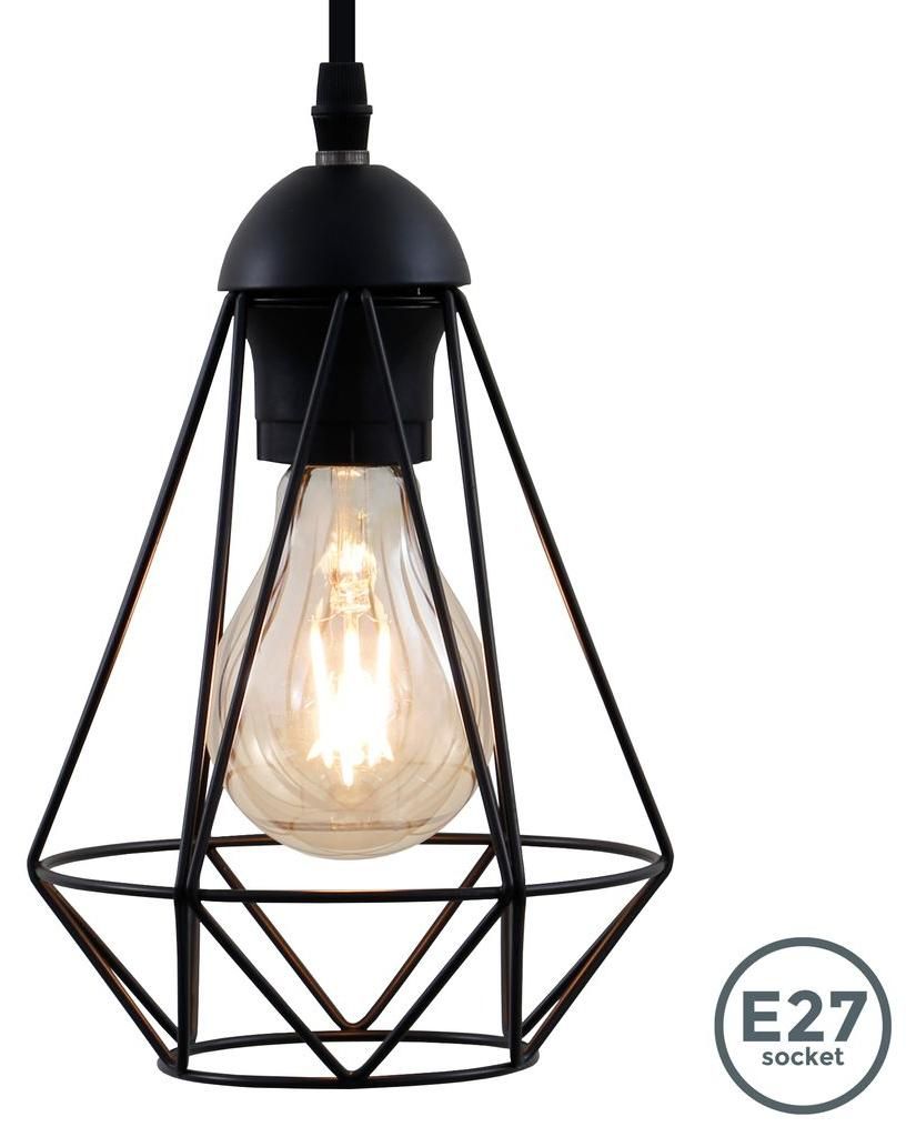 Lampadario vintage, adatto per lampadina E27 non inclusa Immagine del prodotto 
