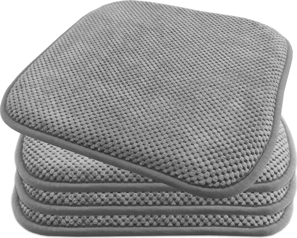 Komfortable & praktische Gel-Kissen 40x40 - Stuhlkissen mit modernem Memory-Schaumstoff - gepolsterte Sitzkissen Out- und Indoor Gartenkissen Stuhl...
