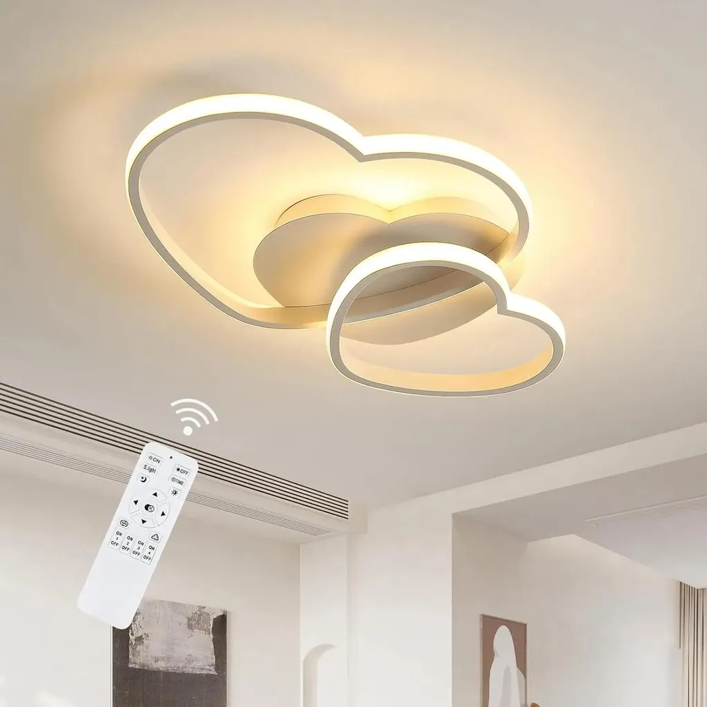 Plafonnier LED pour chambre parentale ou romantique avec télécommande