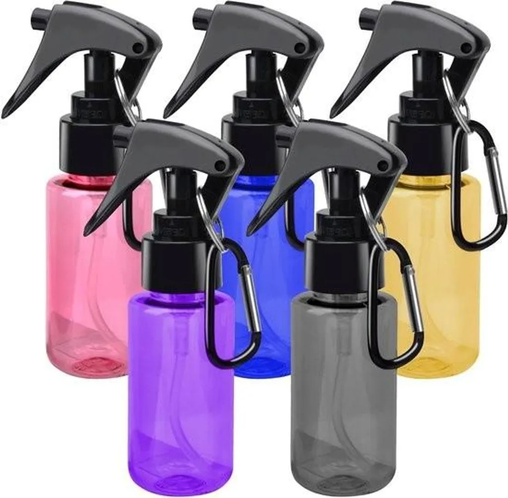 Petit Vaporisateur Vide 60 ml pour Cheveux et Soins - Lot de 5 Flacons Spray