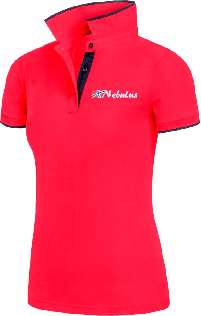 Nebulus Poloshirt LASTONE Damen, Shirt, Sweatshirt, Polo, P6755 - Damen, rot-schwarz, S/36