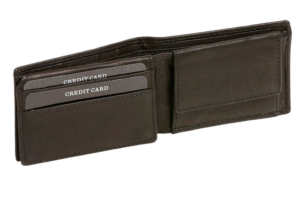 LEAS Minibörse Echt-Leder, schwarz Mini-Edition Produktbild 