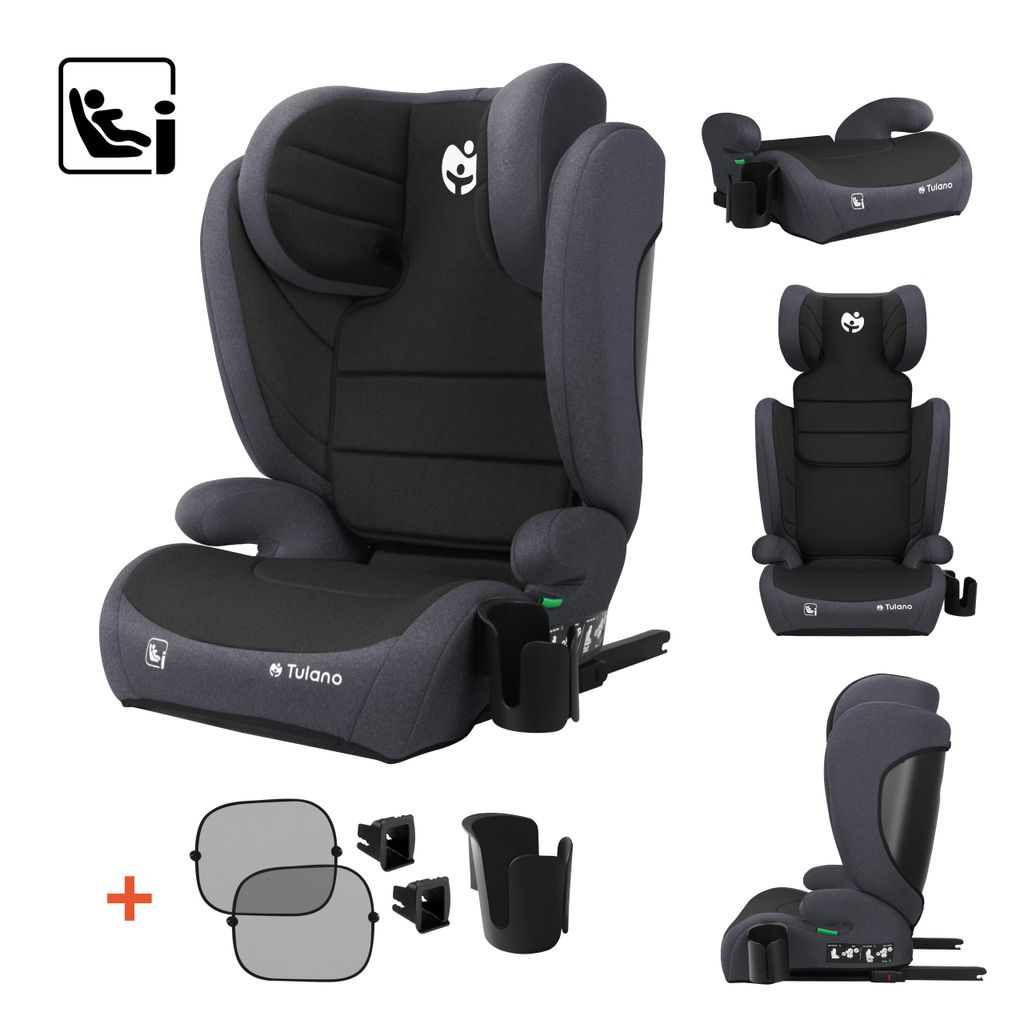 Tulano Joy 35 Schwarz-Grau – i-Size Kindersitz R129, Produktbild 