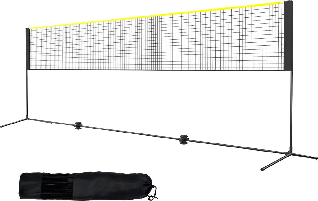 SucceBuy 17ft Badminton-Netz-Set, höhenverstellbar, faltbares Volleyball-Pickleball-Tennisnetz, tragbar mit Stangen, Ständer und Tragetasche