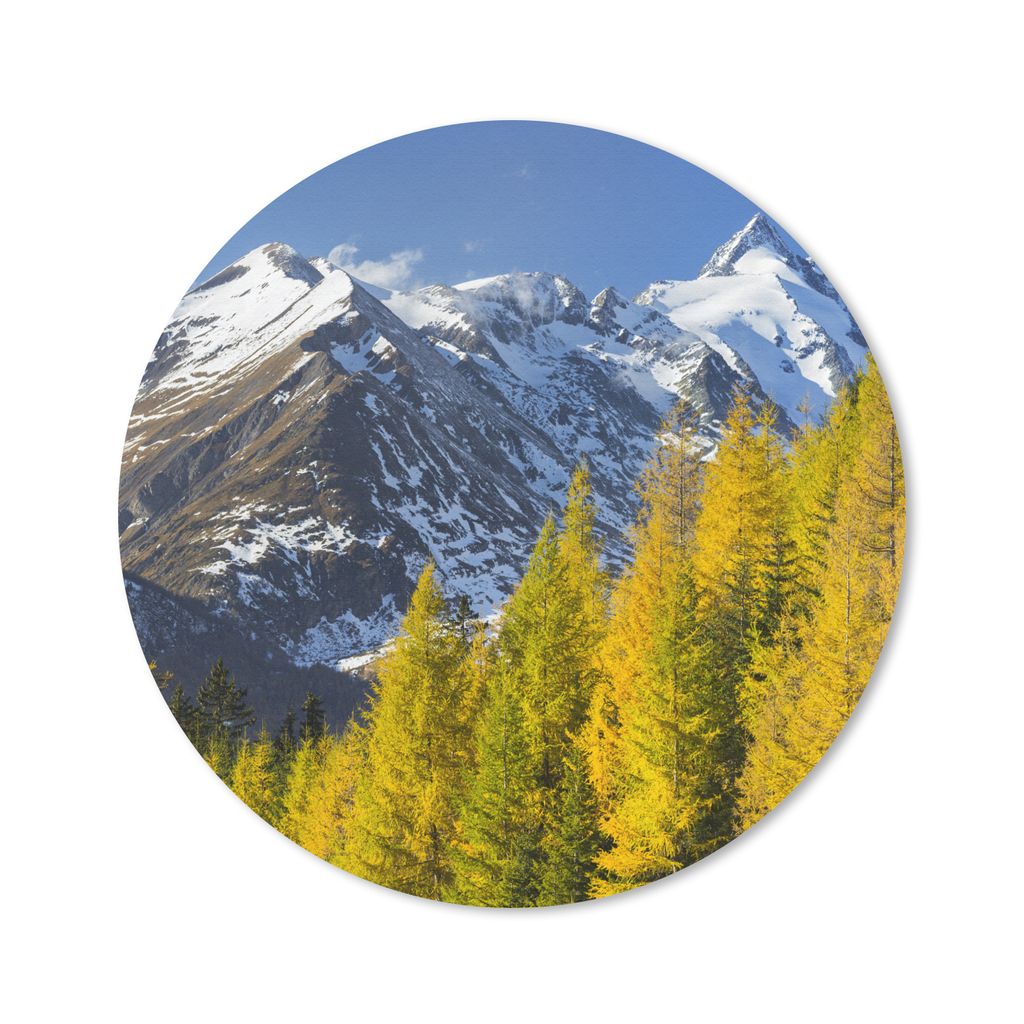 MuchoWow Mauspad Mousepad Bäume für den Großglockner in Österreich 40x40 cm - Mousepads - Maus Mat - Pad - Mausunterlage - Schreibtisch Acces...