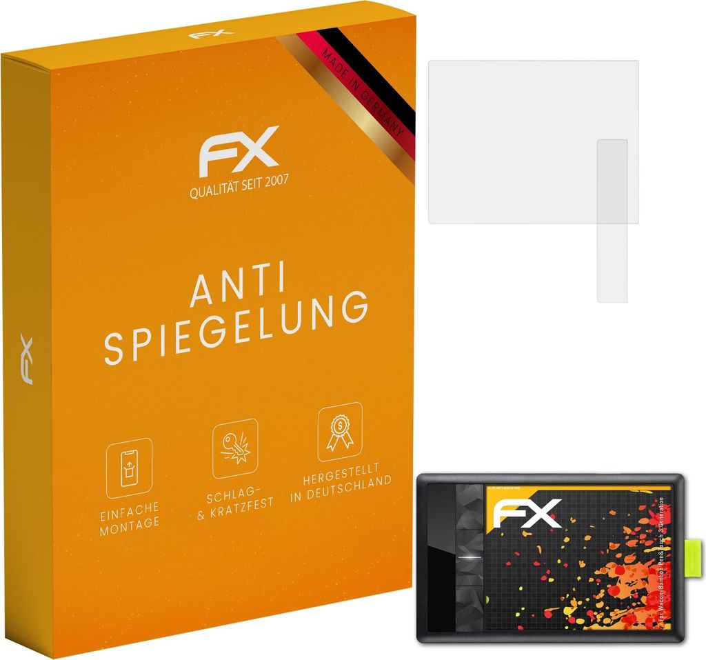 atFoliX FX-Antireflex 2x Schutzfolie kompatibel mit Wacom Bamboo Pen&Touch (3.Generation) Displayfolie