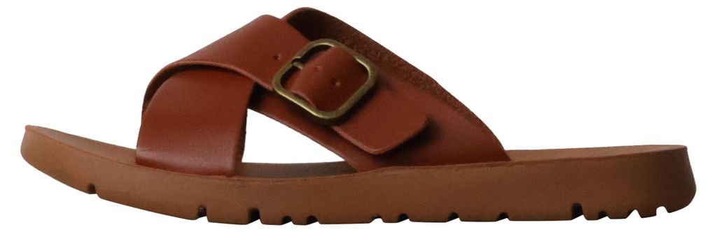Flache Sandalen zum Reinschlüpfen