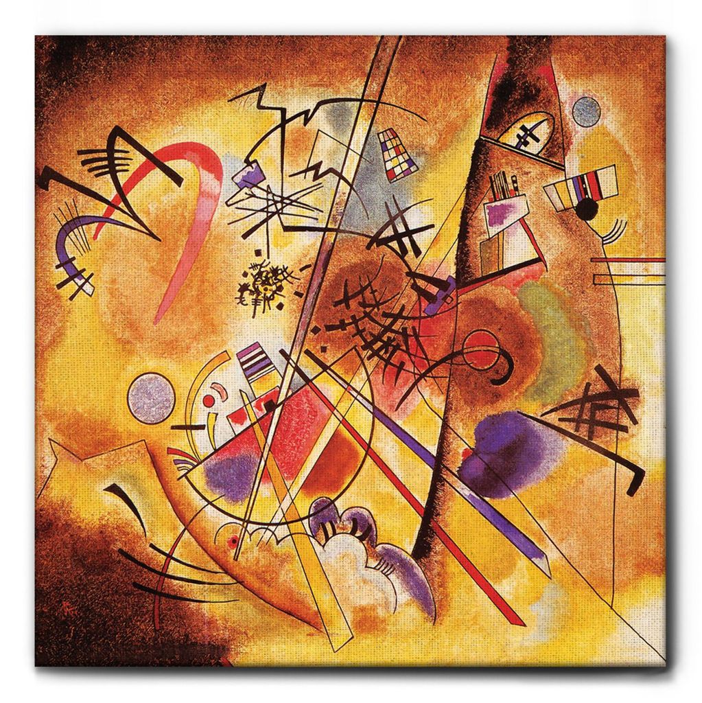 Giallobus - Abstrakte Landschaft - Vassily Kandinsky - 70L x 70B cm - Bild - Leinwand mit Standardrahmen