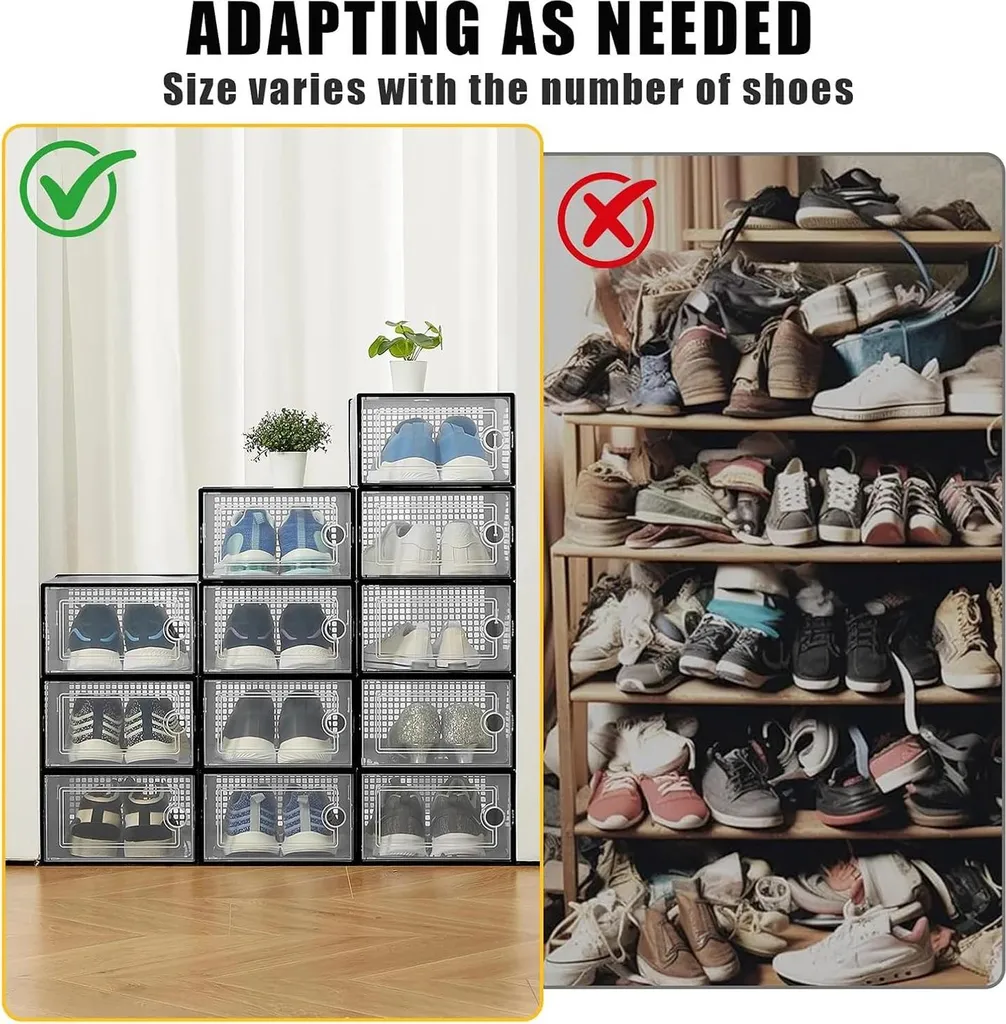 Rangement Chaussures sous le Lit et Placard - Set de 12 Boîtes Modulables - 5