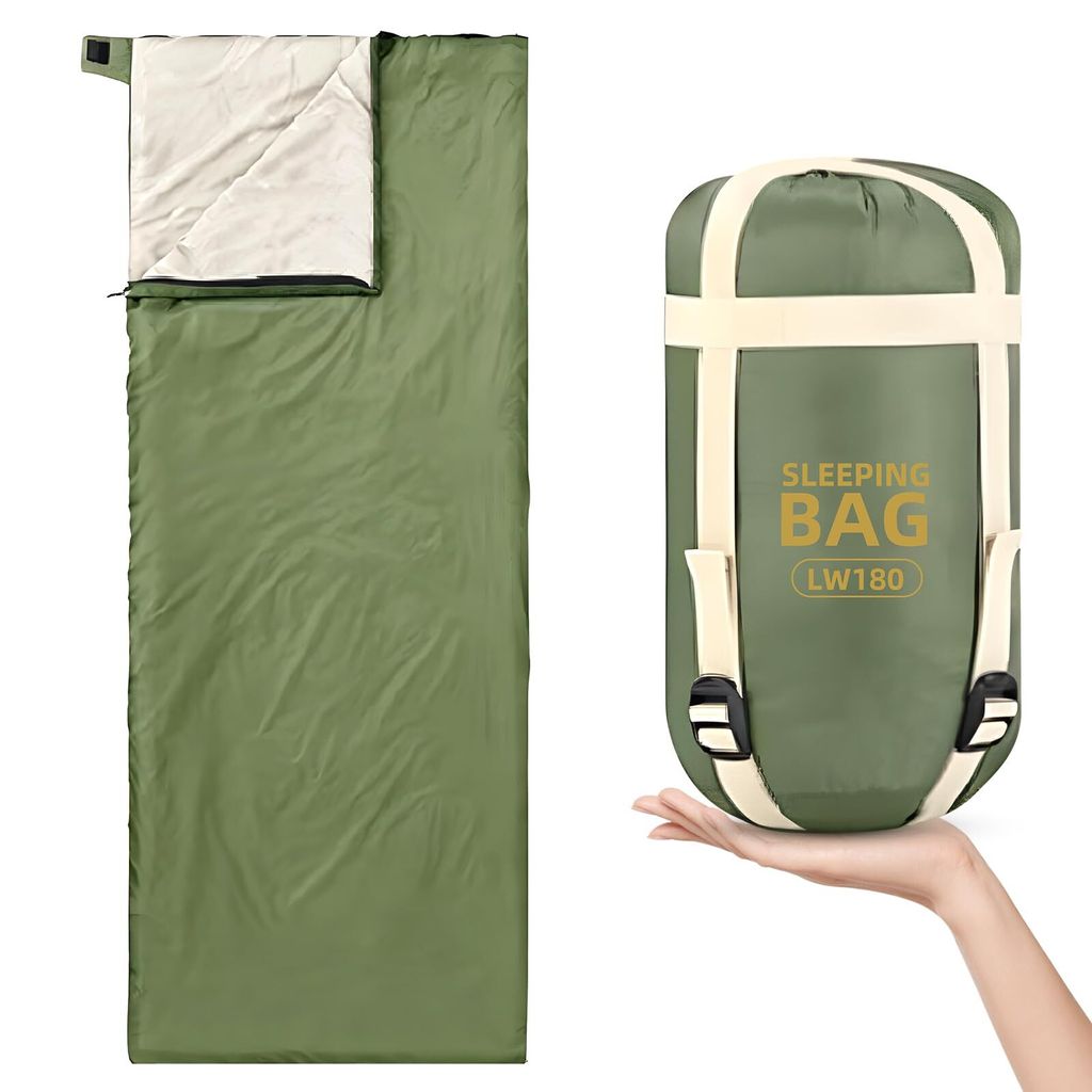 Ultraleichter Sommerschlafsack, Schlafsack Sommer 680g 190 x 75 cm, Schlafsack Ultraleicht Kleines Packmaß, Sleeping Bag Weicher Komfort