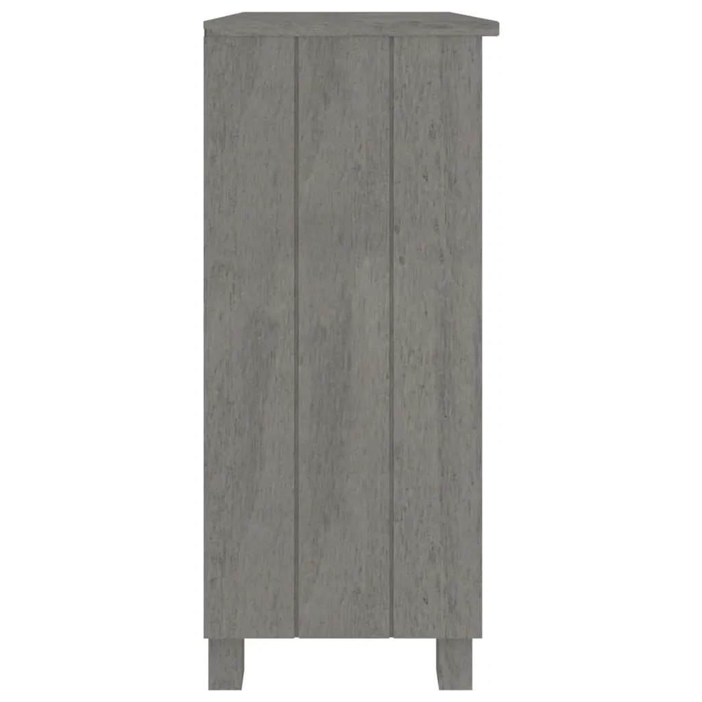 Mobile Contenitore HAMAR 85 cm Pino Massiccio | Arredo Casa Grigio - 4